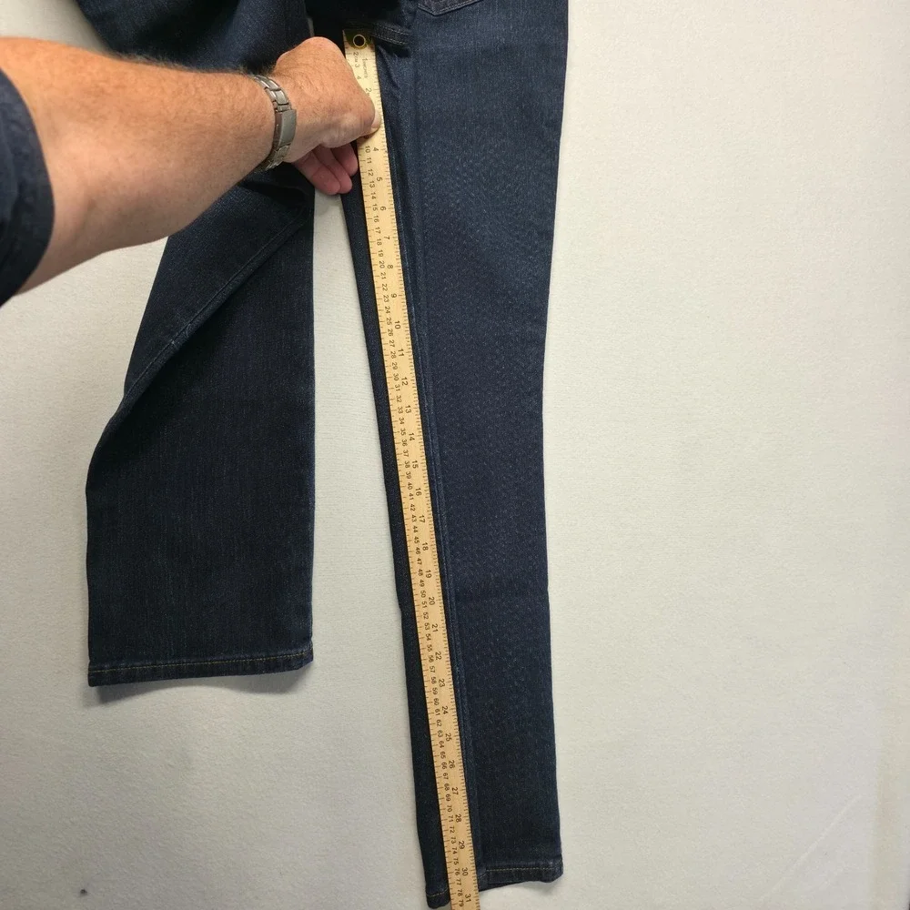 Lee Women's Relaxed Fit Straight Leg Denim Blue Jeans Size 12 Medium (30X31)